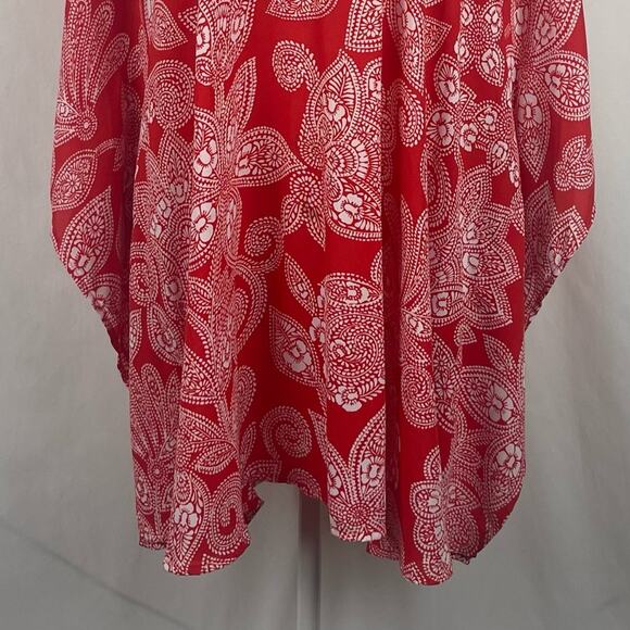 Show Me Your Mumu Red White Coastal Cruise Vacation Kaftan Tunic Top NWOT Size S - Picture 4 of 13